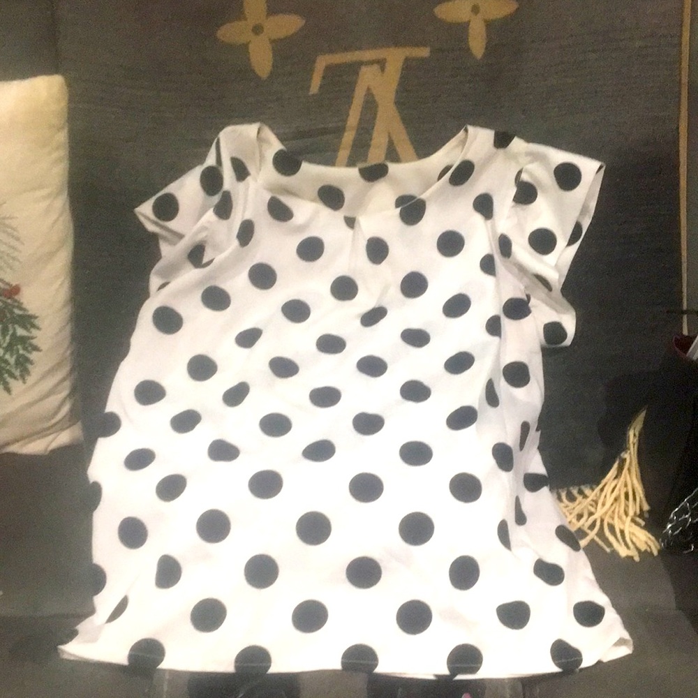 Shirt black polka dots